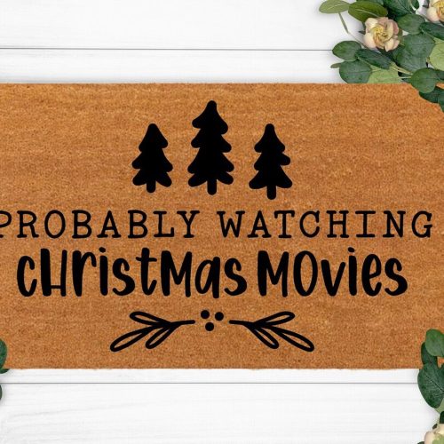 Get Festive with a Personalized Last Name Doormat – Perfect Gift for Christmas Movie Nights! 🎄