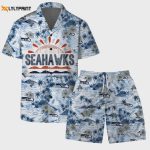 Seattle Seahawks Hawaiian Football Set Team Logo Pattern for Ultimate Fan Gear