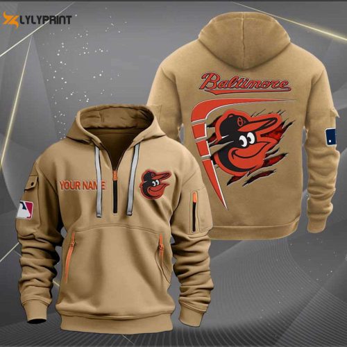Baltimore Orioles MLB Personalized Zip Hoodie - Sportswearmerch: Show Your Fan Pride!