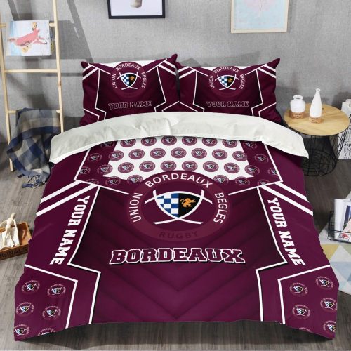 Christmas Personalized Bedding Set – Sportswearmerch Bordeaux Bègles Top 14 Gift for Fans