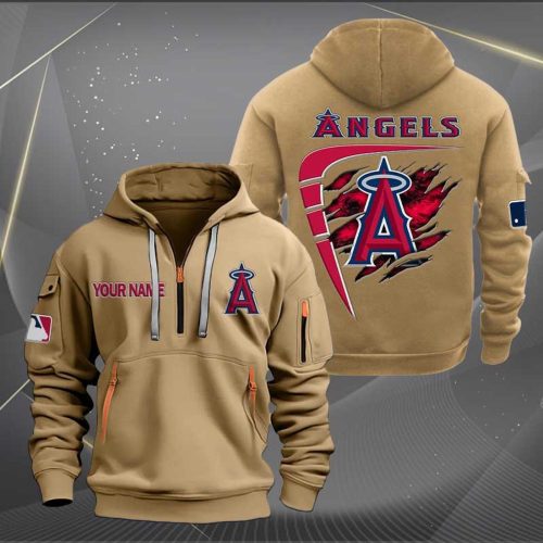 Custom Los Angeles Angels MLB Zip Hoodie – Personalized Sportswear for Fans