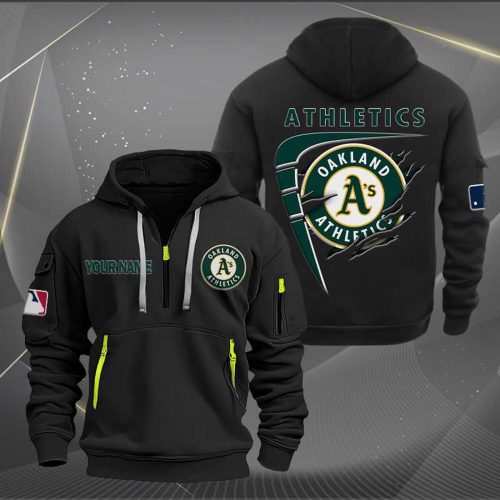 Customized Oakland Athletics MLB Zip Hoodie – Perfect Sportswear Merch for Avid Fans