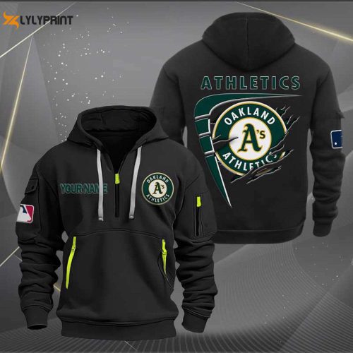 Customized Oakland Athletics MLB Zip Hoodie - Perfect Sportswear Merch for Avid Fans