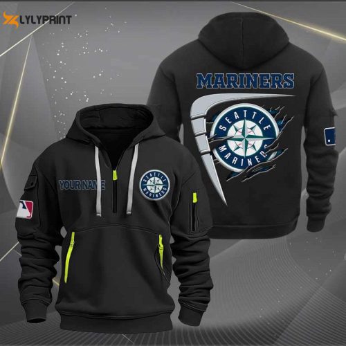 Customized Seattle Mariners MLB Zip Hoodie - Perfect Sportswear for Fans!