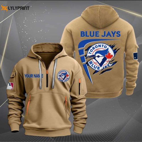 Custom Toronto Blue Jays MLB Zip Hoodie – Personalized Sportswear for True Fans