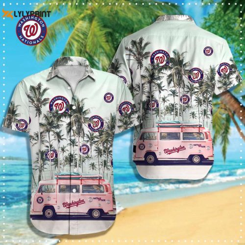 Authentic Washington Nationals MLB-Hawaiian Shirt: Show Your Team Spirit with Style!